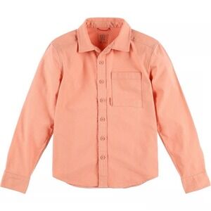 Topo Designs dirt shirt peach‎ long sleeve women's button up shirt small